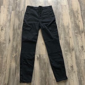 J Brand Black Button Skinny Jeans